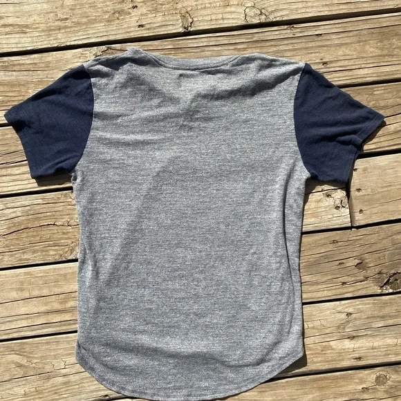 Men’s Gray and Navy Henley Shirt - Picture 5 of 5